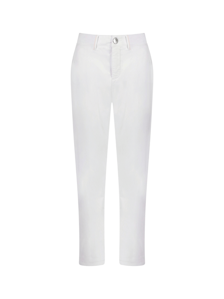 VERGE Stretch Adelaide Pocket Pant in White 8665 Verge Stockist Online Australia Signature of Double Bay Mature Fashion Acrobat Flattering