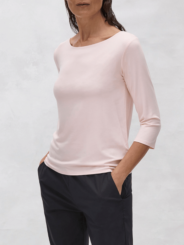 Mela Purdie Relaxed Boat Neck in Sugar Pale Pink 2630 Buy Mela Purdie Stockist Australia Online Signature of Double Bay Matte Jersey Blouses professional