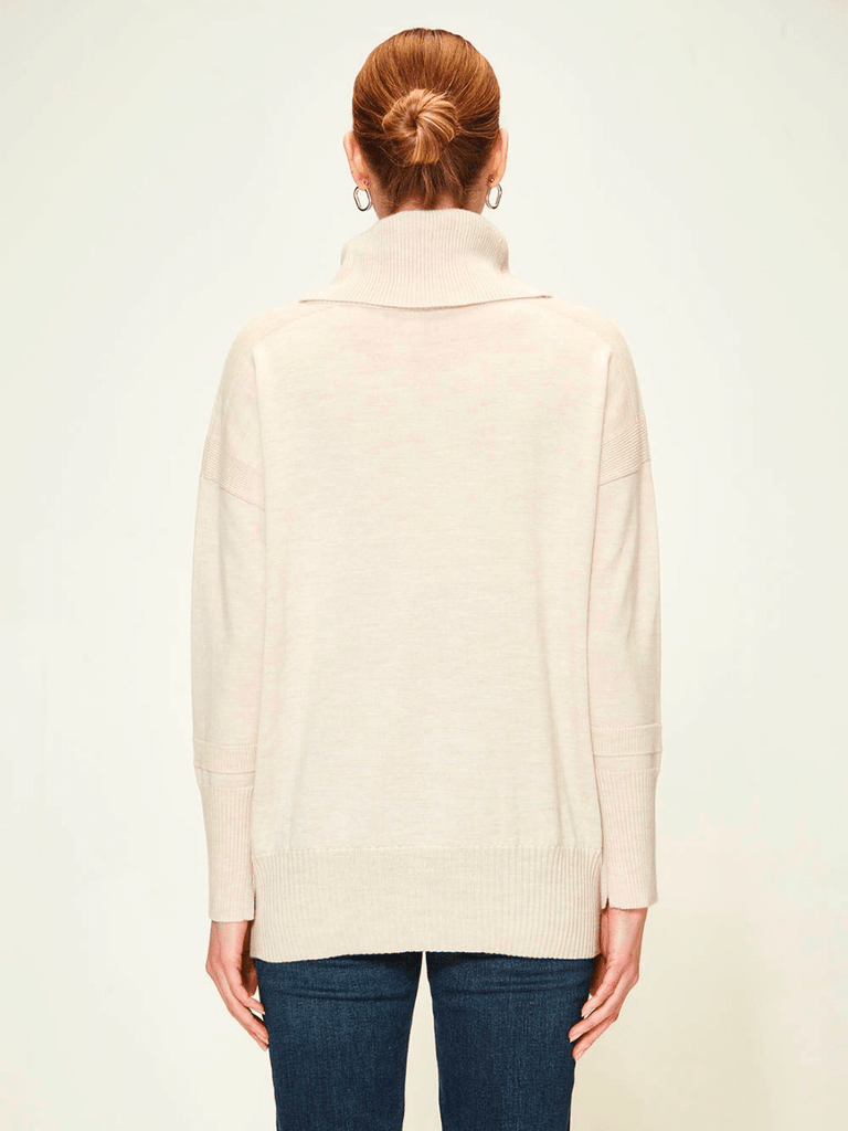 VERGE Remi Roll Neck Sweater in Oatmeal 9047 Verge Stockist Online Australia Signature of Double Bay Mature Fashion Acrobat Flattering