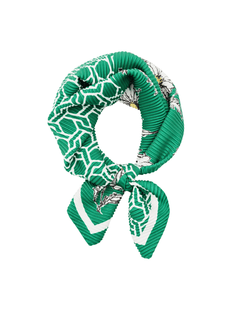 Desigual Square Scarf in Green Floral Chain Print 24SAWA34 Desigual Stockist Online Signature of Double Bay European Spanish Fashion Mature Fashion jackets Blazers dresses shirts