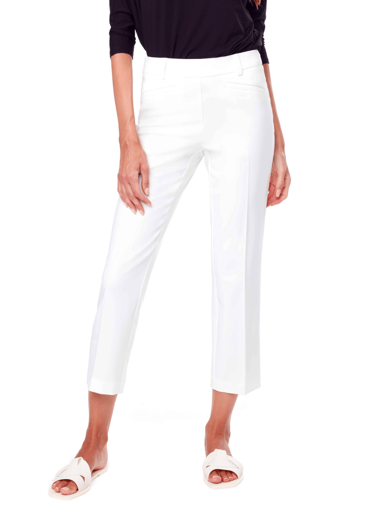 UP! PANTS 25" Cropped Palermo Tummy Control Pant in White 67735 Up Pants Tummy control stockist online Australia flattering body contouring shaping pants high rise waistband signature of double bay Sydney fashion