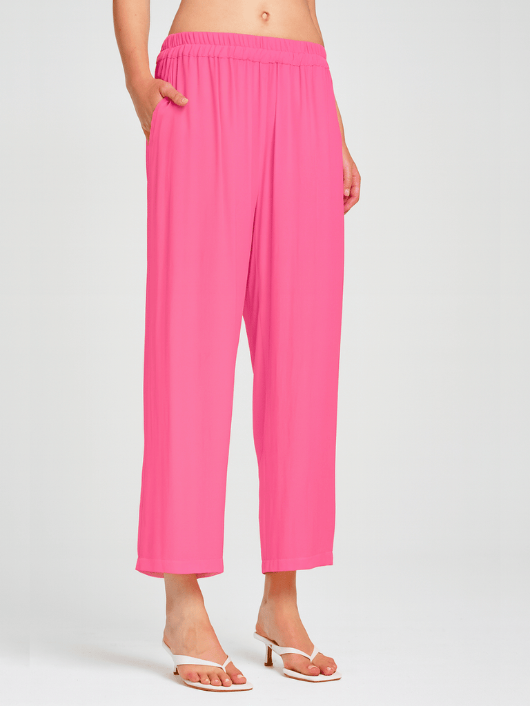 Mela Purdie Wide Leg Pace Pant in Hot Pink Mache 1740 Mela Purdie Stockist Online Australia Signature of Double Bay Tops Dresses Elegant Clothing