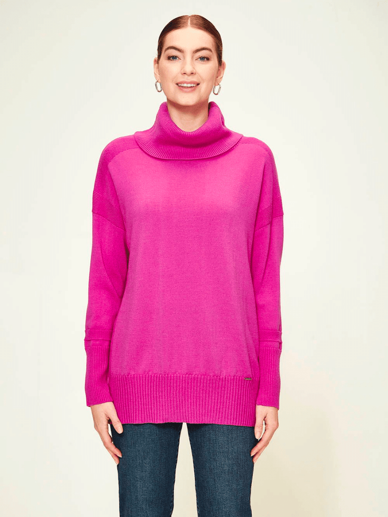 VERGE Remi Roll Neck Sweater in Orchid Pink 9047 Verge Stockist Online Australia Signature of Double Bay Mature Fashion Acrobat Flattering