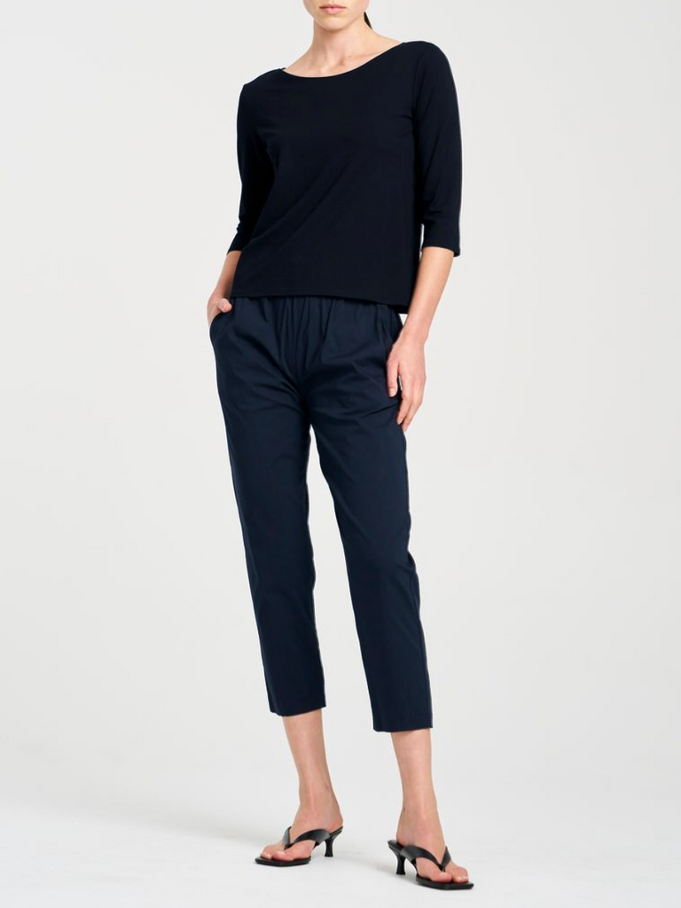 Mela Purdie Nomad Pant in French Navy 1478 Mela Purdie Stockist Online Australia Signature of Double Bay Tops Dresses Elegant Clothing