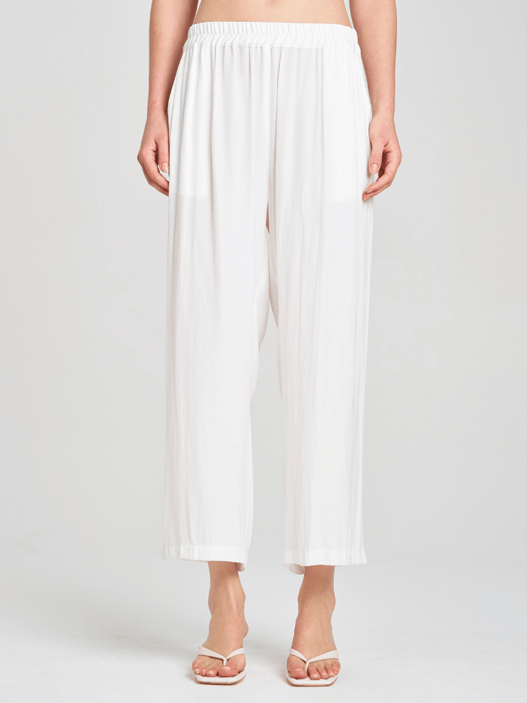 Mela Purdie Wide Leg Pace Pant in White Mache 1740 Mela Purdie Stockist Online Australia Signature of Double Bay Tops Dresses Elegant Clothing