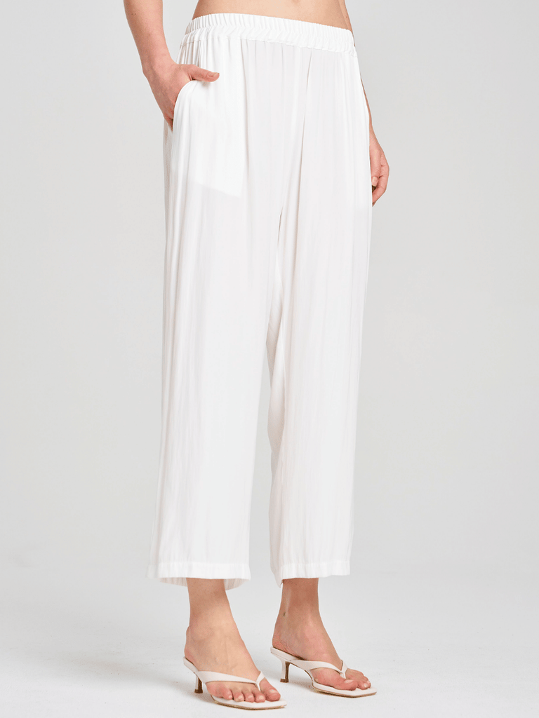 Mela Purdie Wide Leg Pace Pant in White Mache 1740 Mela Purdie Stockist Online Australia Signature of Double Bay Tops Dresses Elegant Clothing