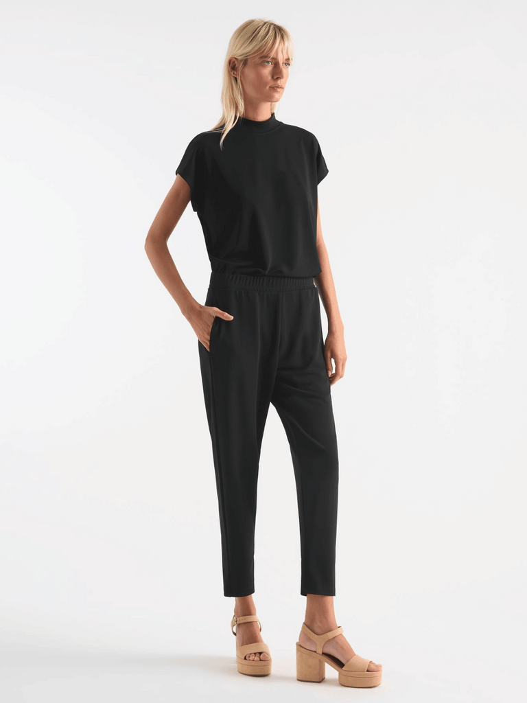 Mela Purdie Base Pant Tapered with Pockets in Black 1655 comfortable pants for office Mela Purdie Stockist Online Australia Signature of Double Bay  Elegant Clothing
