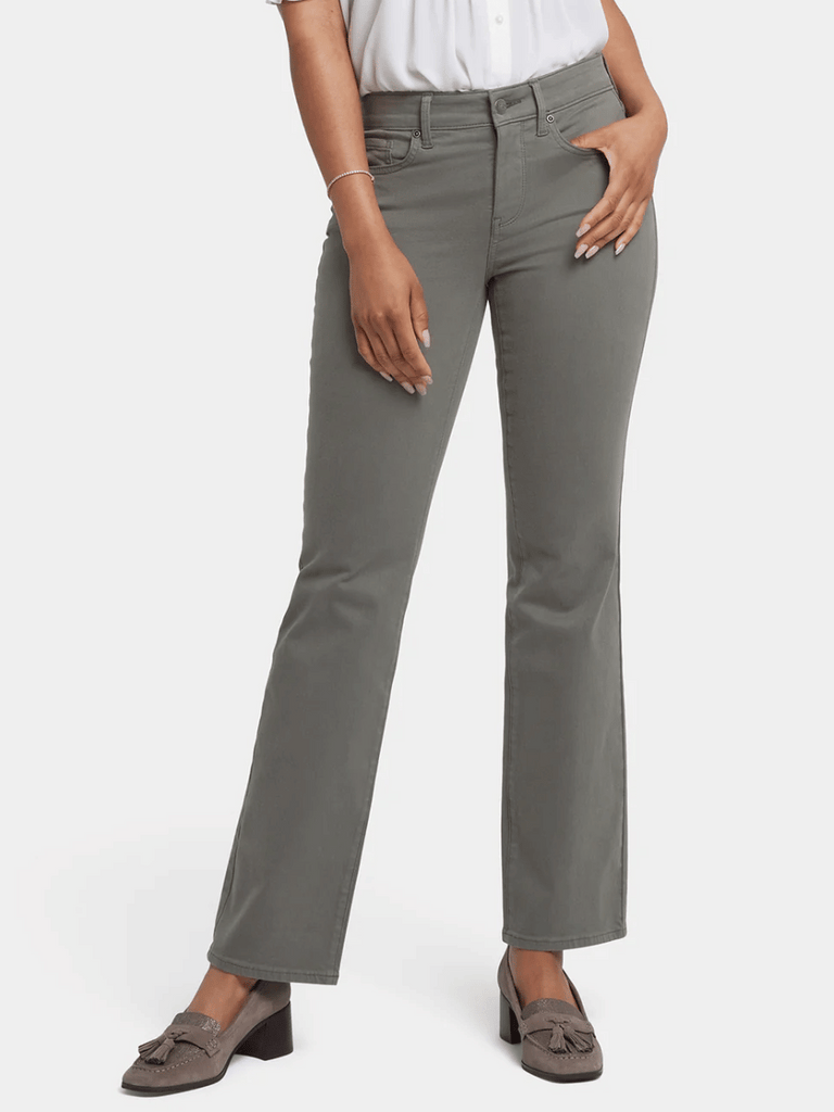 Not Your Daughter's Jeans Marilyn Straight Leg Jean in Olive-Grey Not Your Daughter's jeans comfortable tummy control jean pants sustainable made for women. Women tummy control jeans built in shape wear Not your daughters jeans stockist online sydney