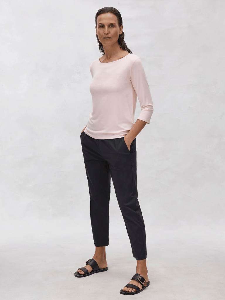 Mela Purdie Relaxed Boat Neck in Sugar Pale Pink 2630 Buy Mela Purdie Stockist Australia Online Signature of Double Bay Matte Jersey Blouses professional
