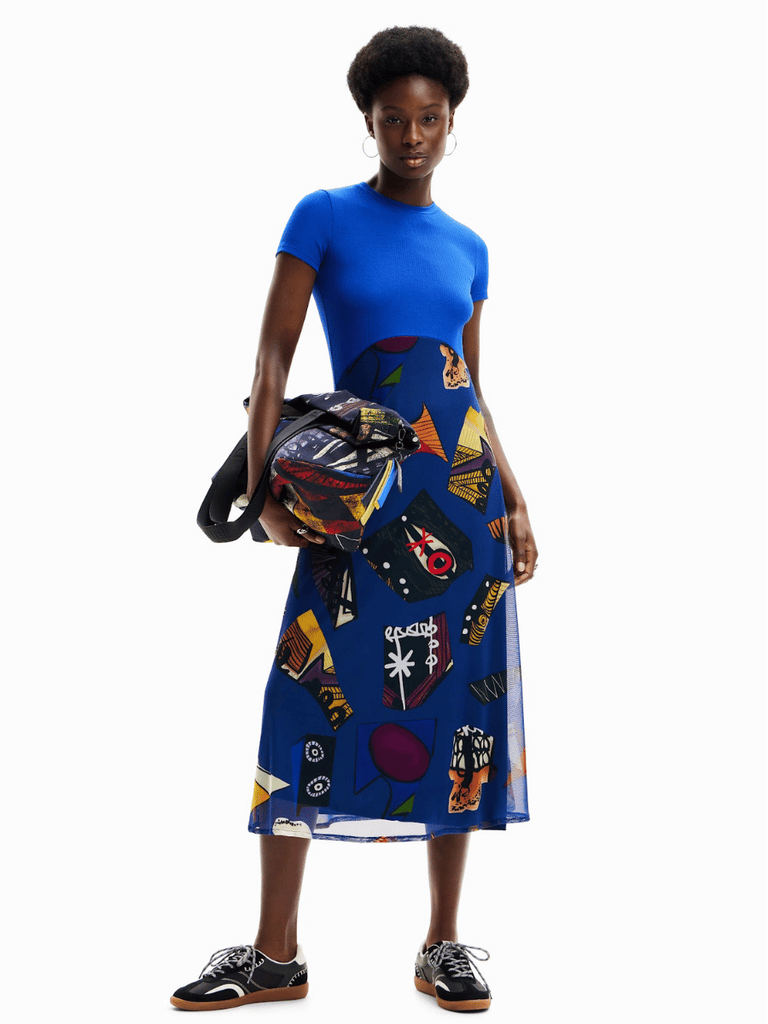 Desigual x Christian Lacroix Midi Dress Blue Signature of Double Bay Verge Paula Ryan UP Pants online