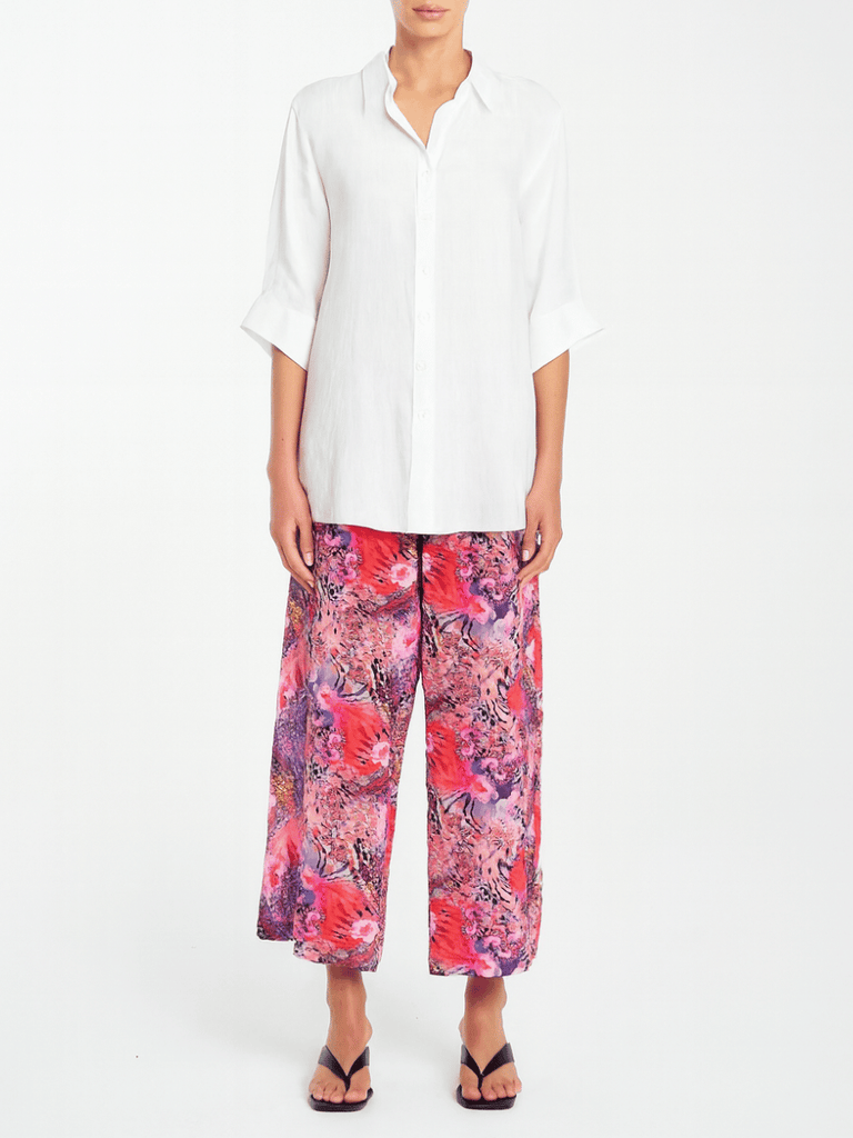 Mela Purdie Wide Leg Pace Pant in Kaleidoscope Print Silk 1740 Mela Purdie Stockist Online Australia Signature of Double Bay Tops Dresses Elegant Clothing