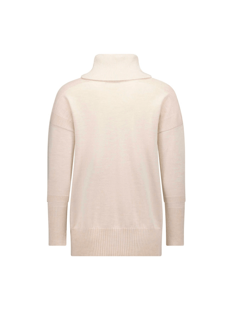 VERGE Remi Roll Neck Sweater in Oatmeal 9047 Verge Stockist Online Australia Signature of Double Bay Mature Fashion Acrobat Flattering