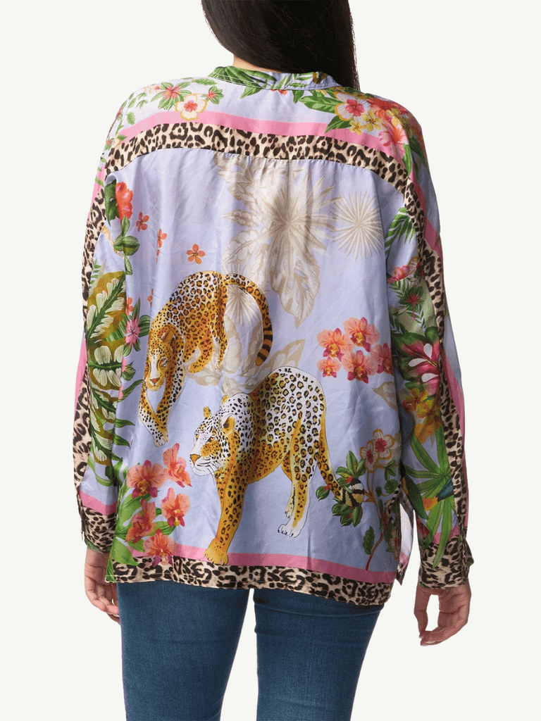 Johnny Was Audrey Oversized Blouse in Bellina Print AUC17525-9 Shop Johnny Was Stockist Sydney Australia Boho Chic Clothing, Embroidered Dresses, and Unique Tops at Signature of Double Bay