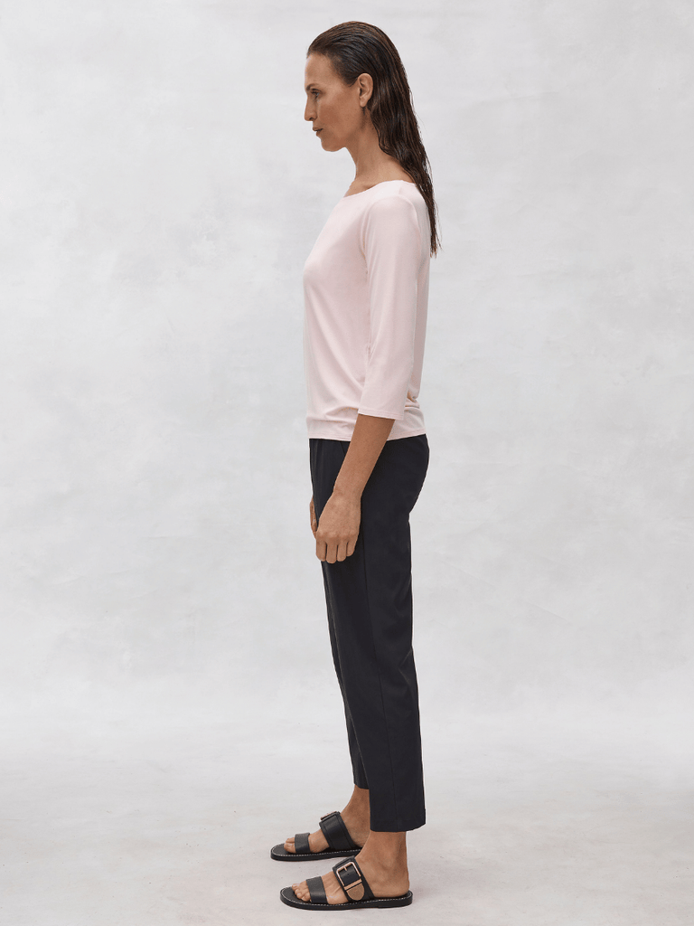 Mela Purdie Relaxed Boat Neck in Sugar Pale Pink 2630 Buy Mela Purdie Stockist Australia Online Signature of Double Bay Matte Jersey Blouses professional