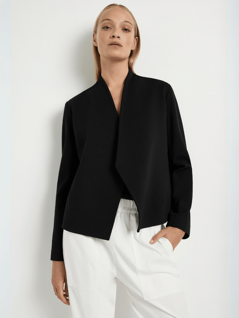 Mela Purdie Envelope Jacket in Black 4180 Mela Purdie Stockist Online Australia Signature of Double Bay Tops Dresses Elegant Clothing