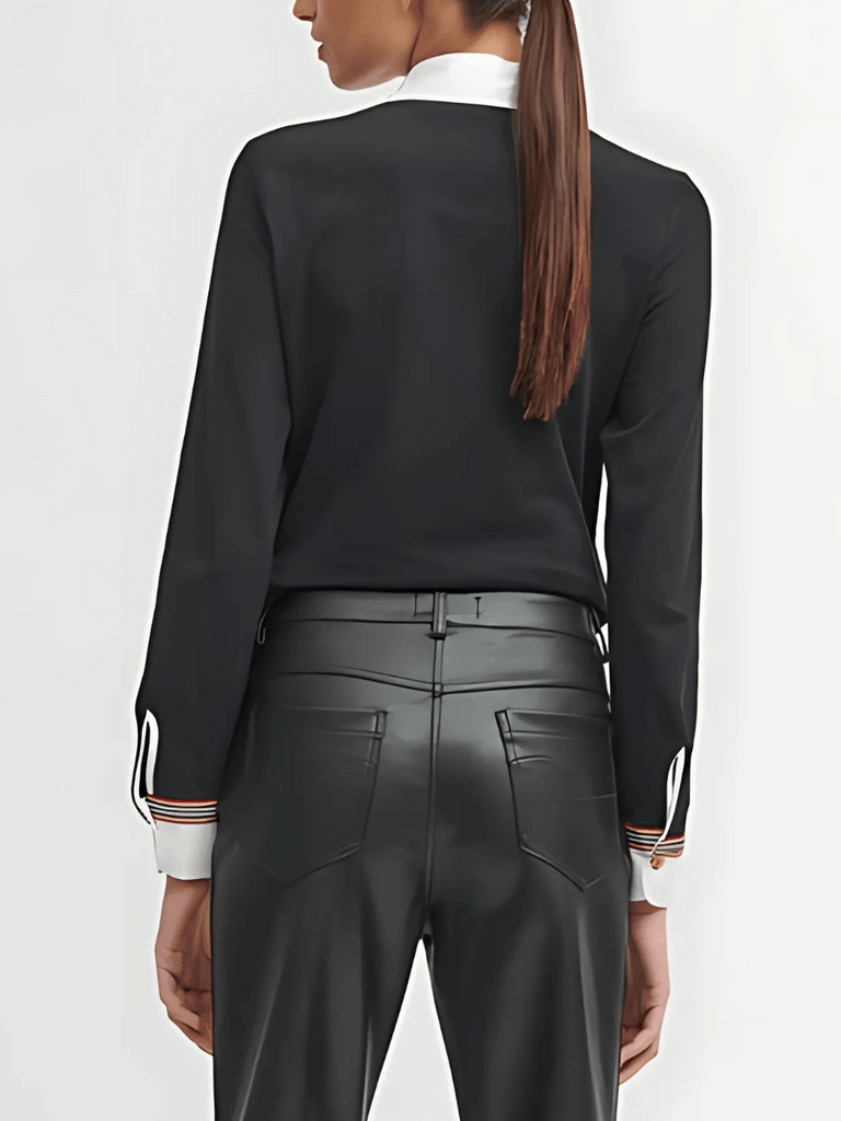Tinta Bariloche Barcelona Zip Collar Shirt in Black Tinta and Bariloche online Australia Shop Tinta Bariloche shorts, dresses, tops online. Signature of Double Bay Fashion Tinta and Bariloche Online