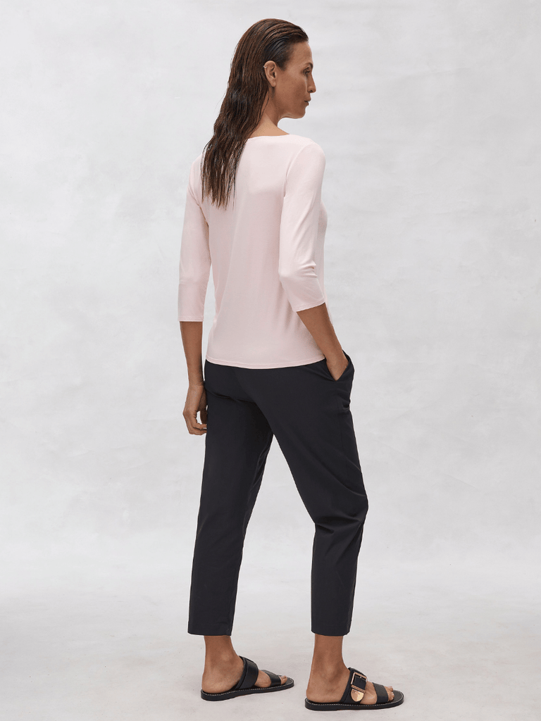 Mela Purdie Relaxed Boat Neck in Sugar Pale Pink 2630 Buy Mela Purdie Stockist Australia Online Signature of Double Bay Matte Jersey Blouses professional