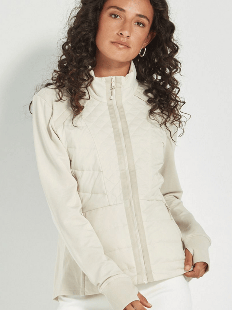 VERGE Idaho Jacket in Cashew Beige Verge Stockist Online Australia Signature of Double Bay Mature Fashion Acrobat Flattering