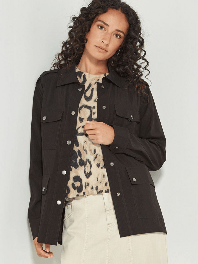 VERGE Suave Sweater in Animal Print 9782 Verge Stockist Online Australia Signature of Double Bay Mature Fashion Acrobat Flattering