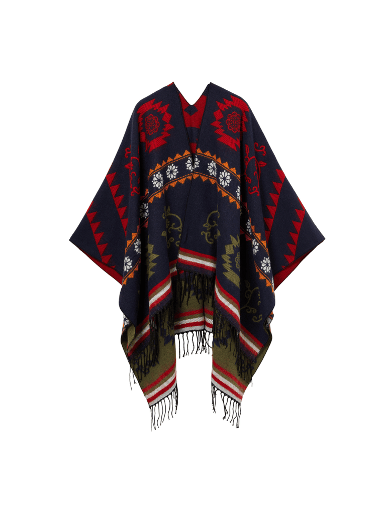 Desigual Colourful Knit Kaftan Poncho with Pockets Stockist Online Signature of Double Bay Desigual Reversible Knit Kaftan Freedom Fashion Mature Fashion jackets Blazers dresses shirts