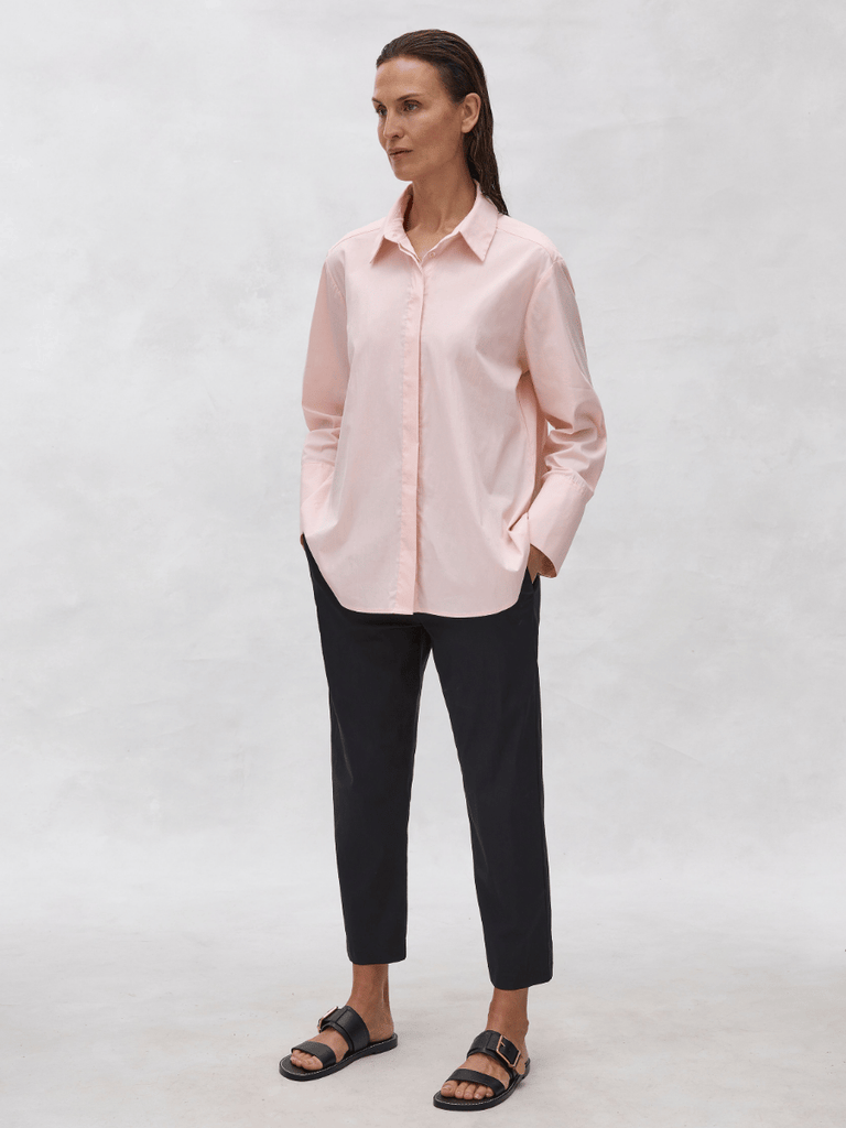 Mela Purdie Smooth Shirt in Sugar Pink 8560 Mela Purdie Stockist Online Australia Signature of Double Bay Tops Dresses Elegant Clothing