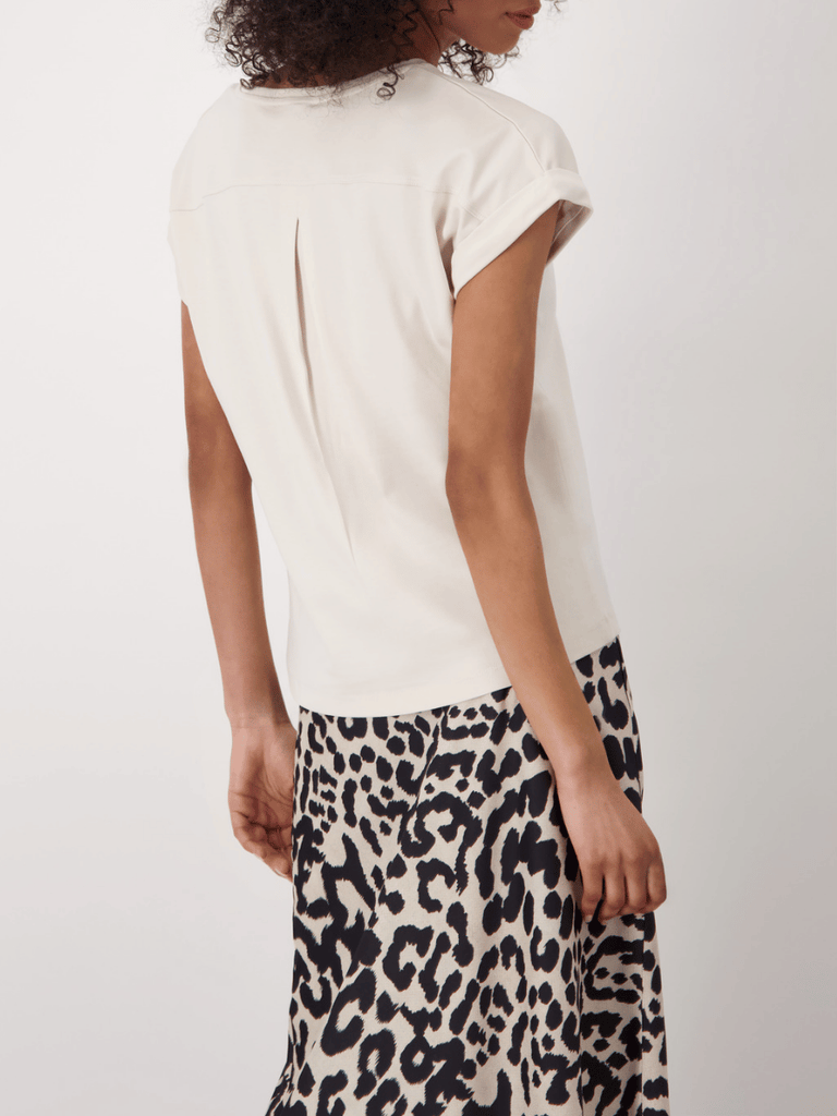 Monari Short Sleeve Relaxed Fit T-Shirt in Seashell Beige Discover the Elegant Monari Collection at Signature of Double Bay, Shop Stylish Knitwear, Dresses, and Tops Online from Sydney's Premier Mature Fashion Boutique