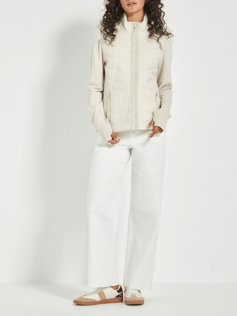 VERGE Idaho Jacket in Cashew Beige Verge Stockist Online Australia Signature of Double Bay Mature Fashion Acrobat Flattering