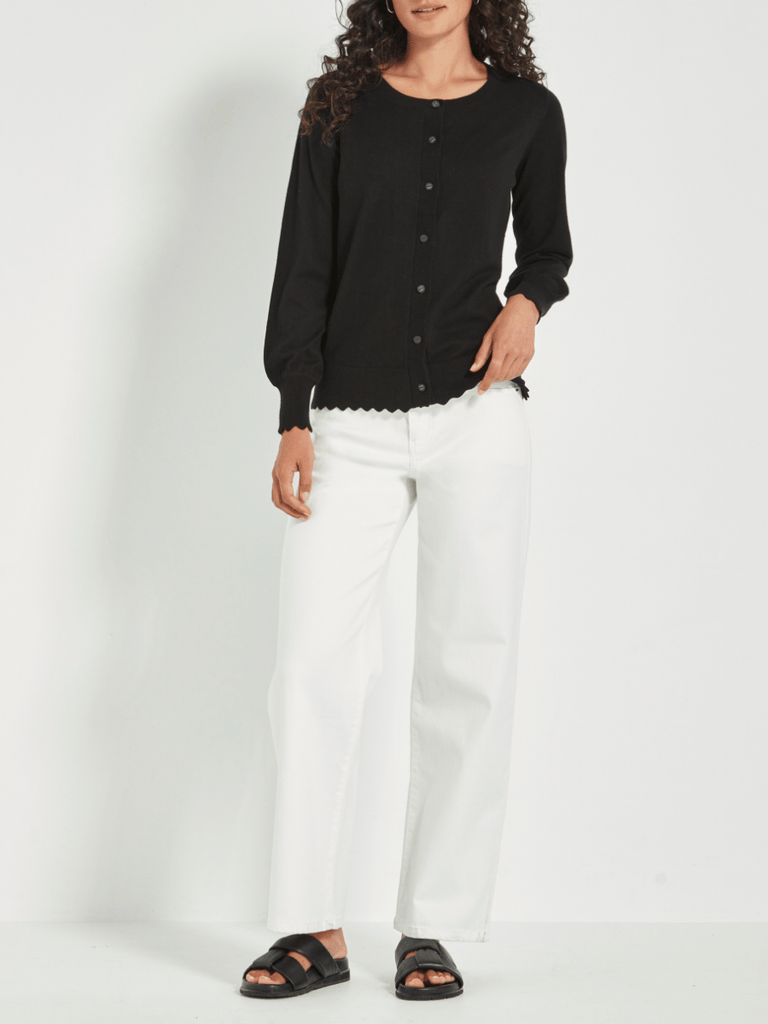 VERGE Sass Cardi in Black Verge Stockist Online Australia Signature of Double Bay Mature Fashion Acrobat Flattering