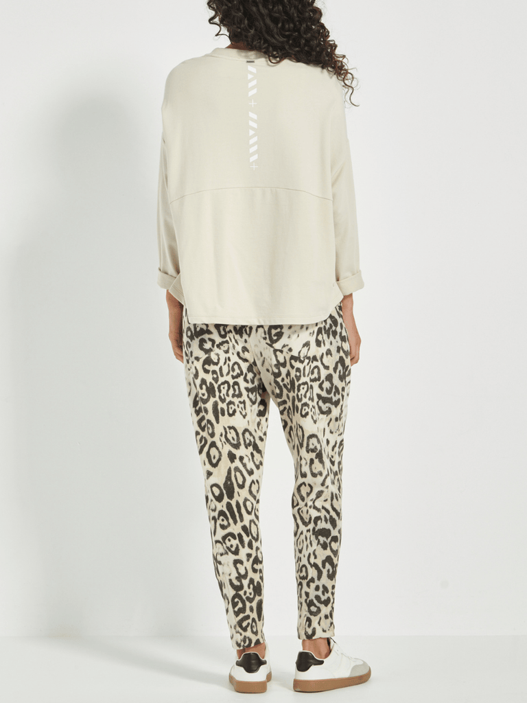 VERGE Charm Tapered Lounge Pant in Animal Print Verge Stockist Online Australia Signature of Double Bay Mature Fashion Acrobat Flattering