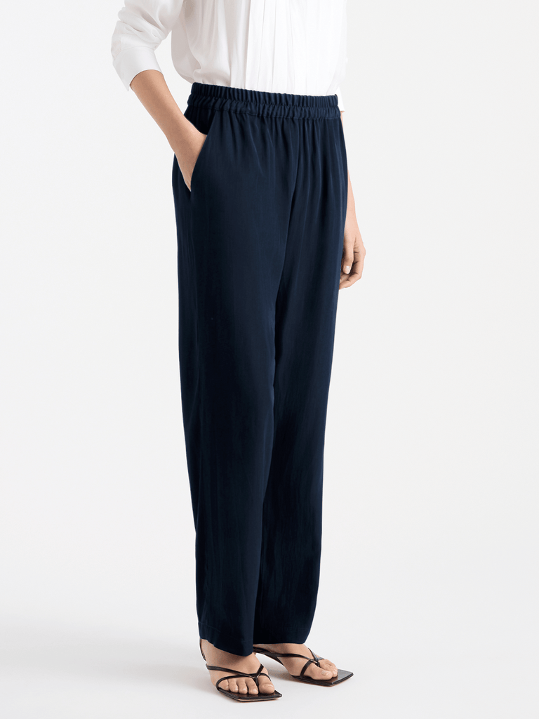 Mela Purdie Savoy Pant Navy 1850 Mela Purdie Stockist Online Australia Signature of Double Bay Tops Dresses Elegant Clothing