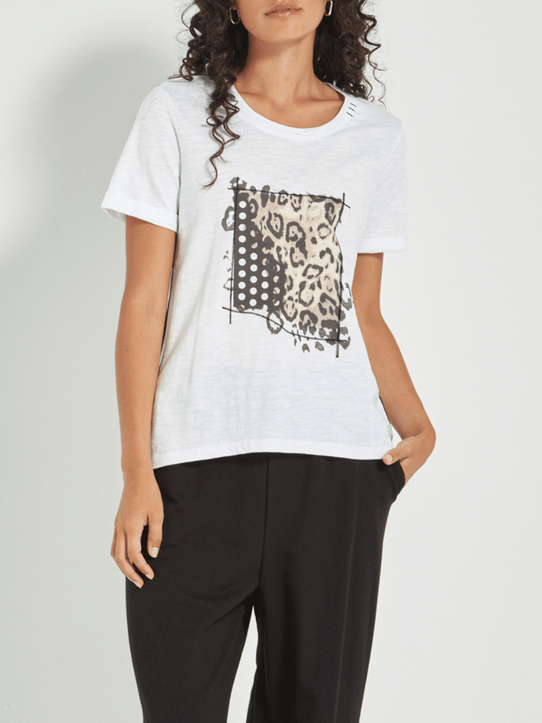 VERGE Dusty Top in Black Print Verge Stockist Online Australia Signature of Double Bay Mature Fashion Acrobat Flattering