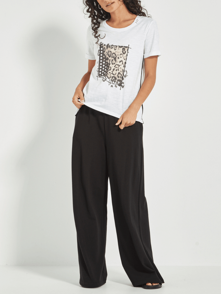 VERGE Dusty Top in Black Print Verge Stockist Online Australia Signature of Double Bay Mature Fashion Acrobat Flattering