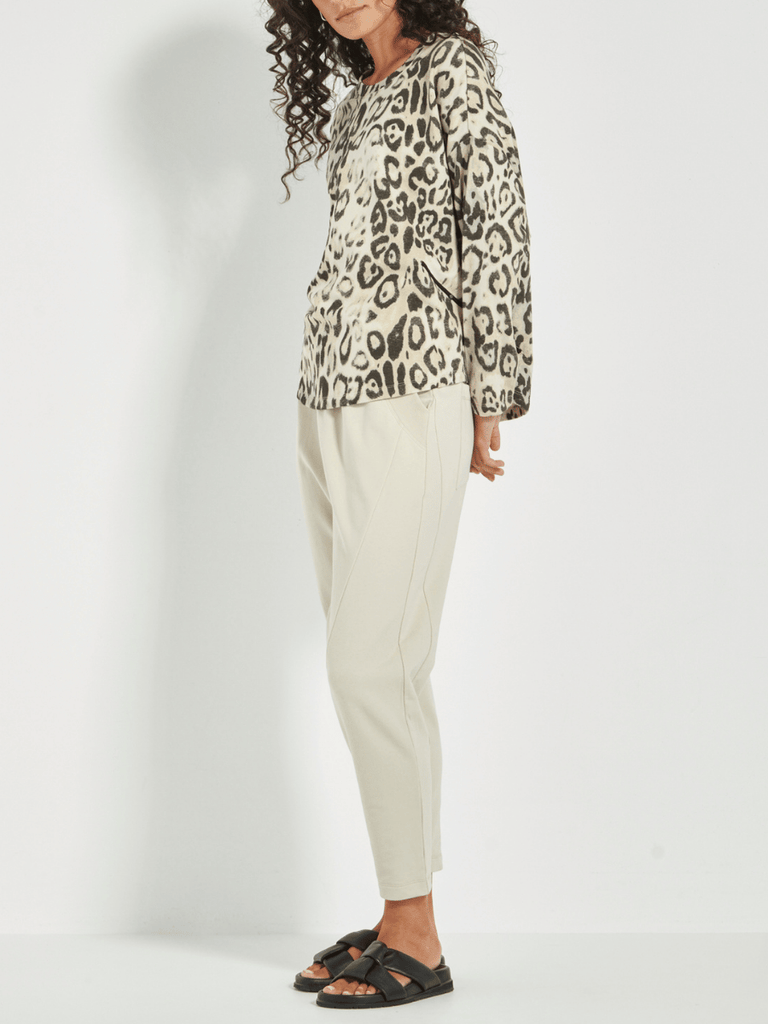 VERGE Suave Sweater in Animal Print 9782 Verge Stockist Online Australia Signature of Double Bay Mature Fashion Acrobat Flattering