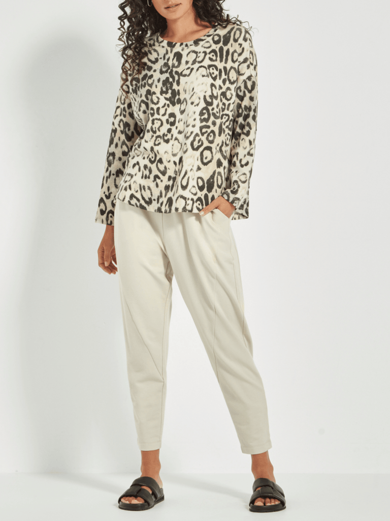 VERGE Suave Sweater in Animal Print 9782 Verge Stockist Online Australia Signature of Double Bay Mature Fashion Acrobat Flattering