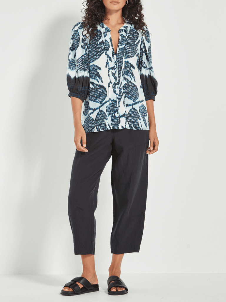 VERGE 3/4 Sleeve Dynasty Print Top Verge Stockist Online Australia Signature of Double Bay Mature Fashion Acrobat Flattering