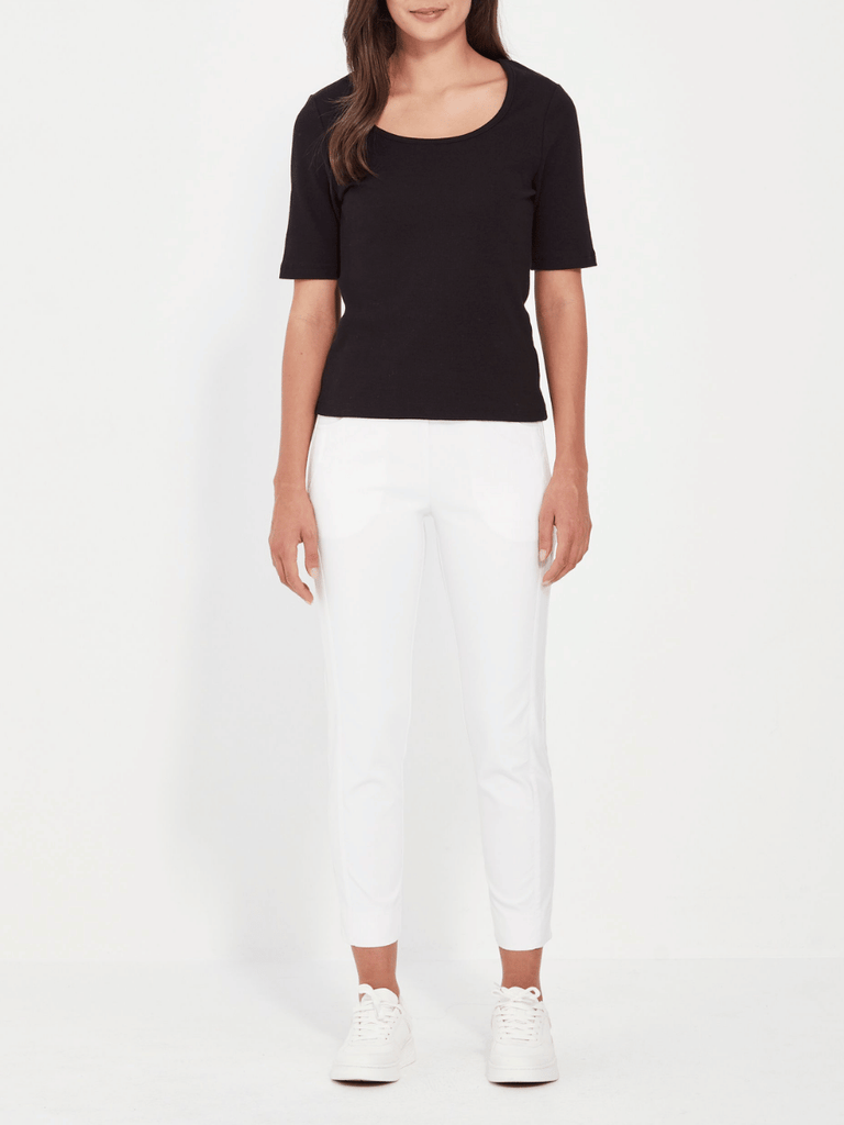 VERGE Colt Pant in White 8611 Verge Stockist Online Australia Signature of Double Bay Mature Fashion Acrobat Flattering