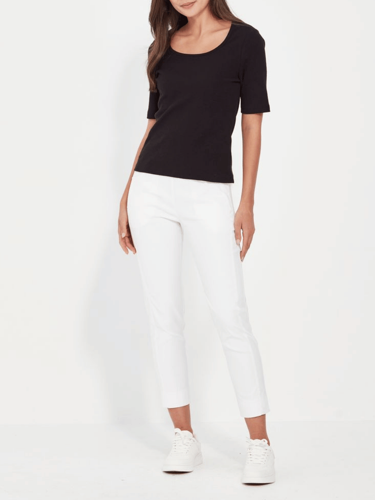 VERGE Colt Pant in White 8611 Verge Stockist Online Australia Signature of Double Bay Mature Fashion Acrobat Flattering