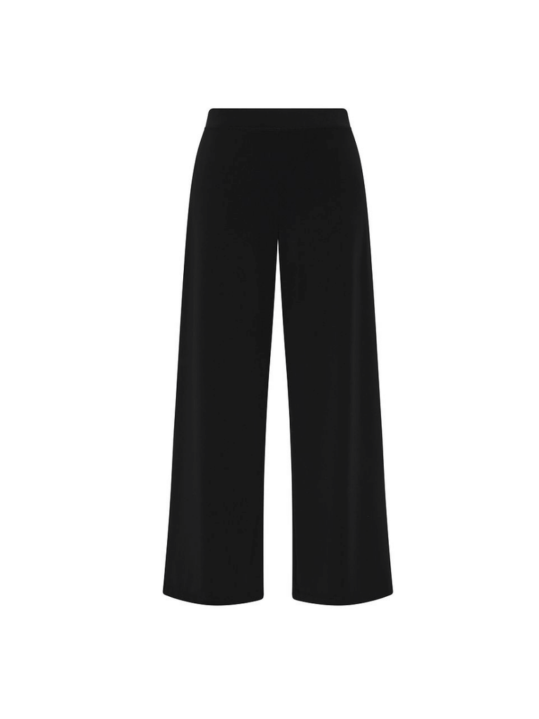 Mela Purdie Wide Leg Palazzo Pant in Black Powder Knit 1817 Mela Purdie Stockist Online Australia Signature of Double Bay Tops Dresses Elegant Clothing