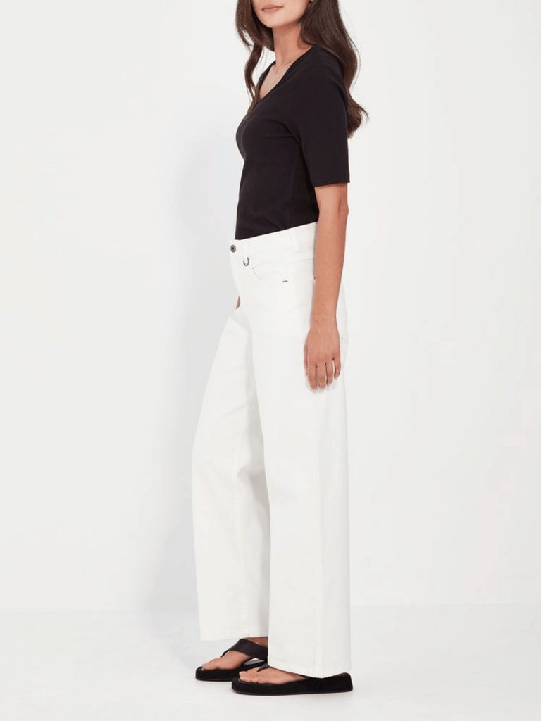 VERGE Cruise Jean in White 9594XBT Verge Stockist Online Australia Signature of Double Bay Mature Fashion Acrobat Flattering