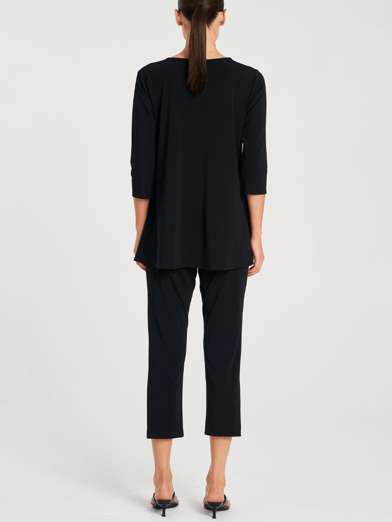 Mela Purdie Powder Knit Ankle Pant in Black 1839 Mela Purdie Stockist Online Australia Signature of Double Bay Tops Dresses Elegant Clothing