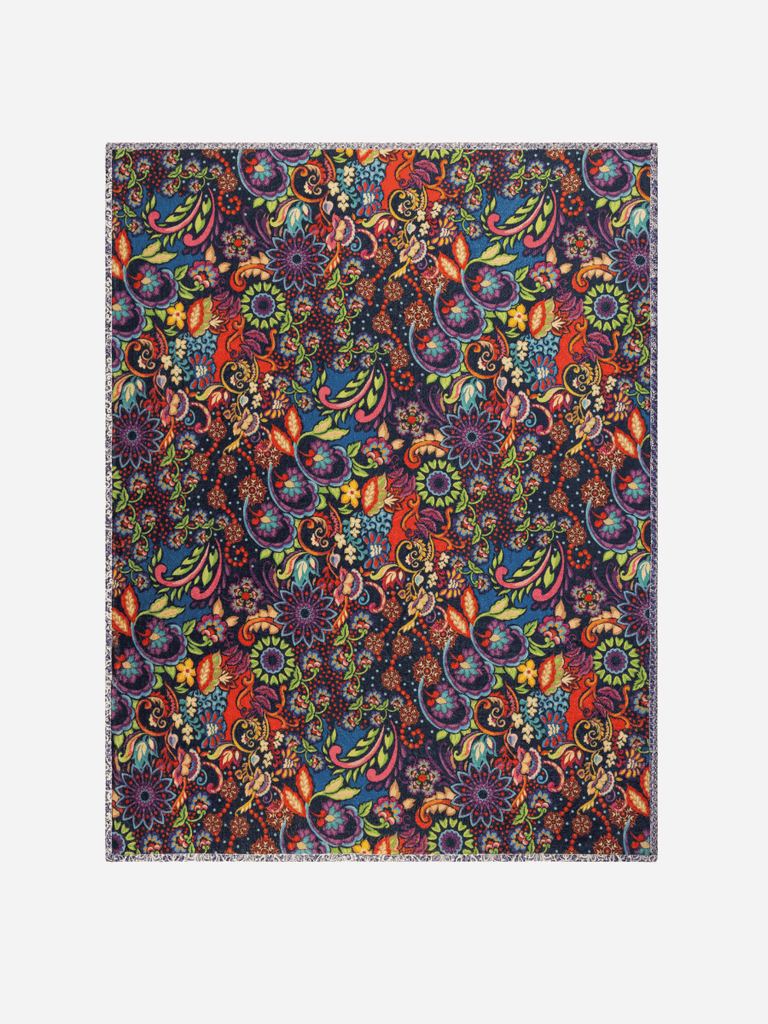 Johnny Was Reversible Travel Blanket in Kayla Print H18525-5 Shop Johnny Was Stockist Sydney Australia Boho Chic Clothing, Embroidered Dresses, and Unique Tops at Signature of Double Bay