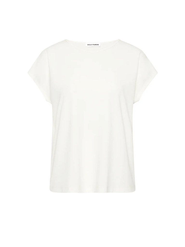 Mela Purdie Cap Sleeve Relaxed Fit Cap Shell Top in Cream 8365 Mela Purdie Stockist Online Australia Signature of Double Bay Tops Dresses Elegant Clothing