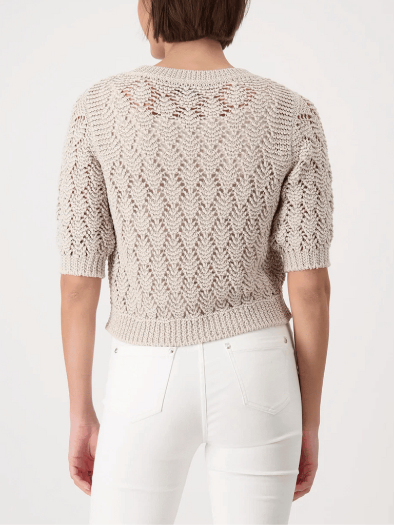 Monari Openwork Ajour Knit Sweater in Beige Discover the Elegant Monari Collection at Signature of Double Bay, Shop Stylish Knitwear, Dresses, and Tops Online from Sydney's Premier Mature Fashion Boutique