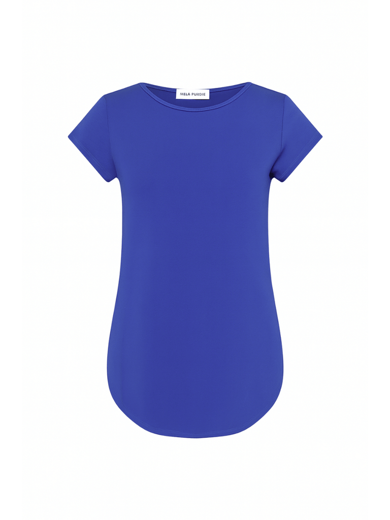 Mela Purdie Cap Sleeve Cafe T in Cobalt Blue 2135 Mela Purdie Stockist Online Australia Signature of Double Bay Tops Dresses Elegant Clothing