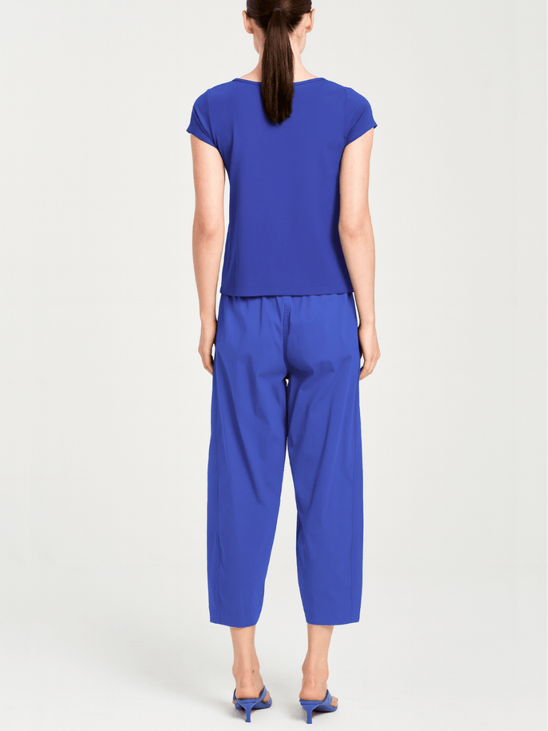 Mela Purdie Cap Sleeve Cafe T in Cobalt Blue 2135 Mela Purdie Stockist Online Australia Signature of Double Bay Tops Dresses Elegant Clothing