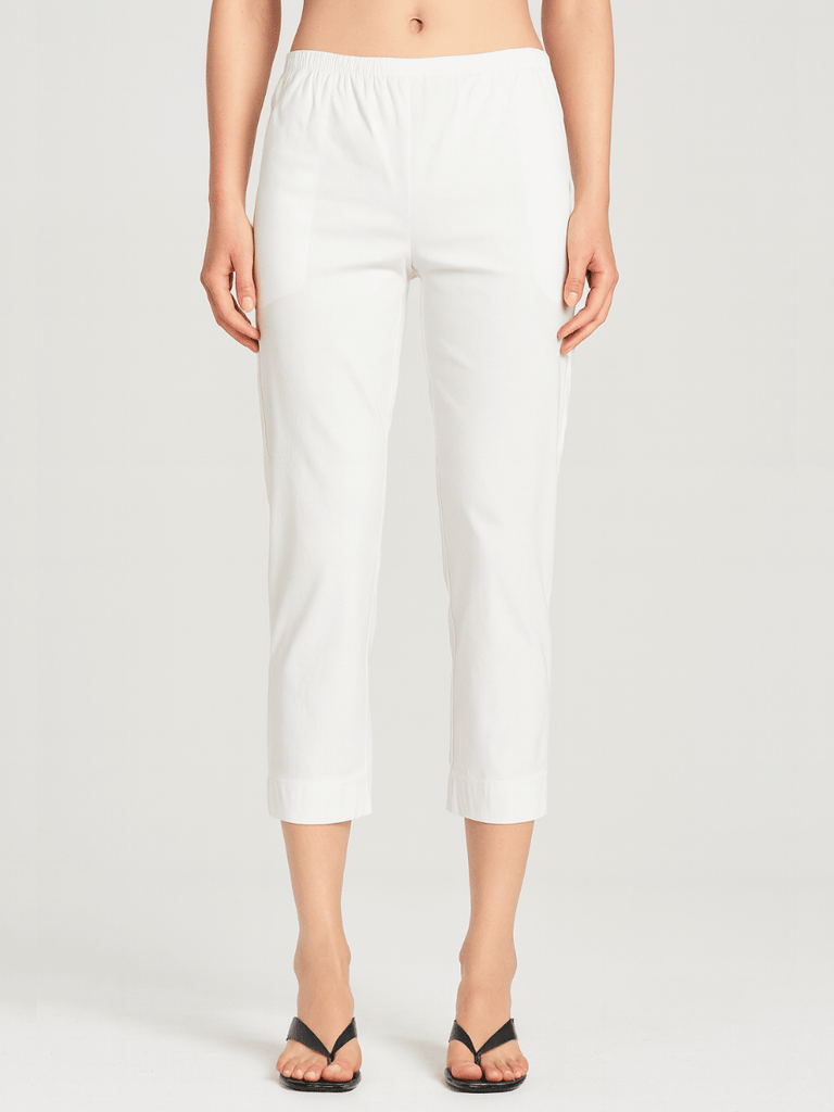 Mela Purdie Cropped Pant in White 1348 Mela Purdie Stockist Online Australia Signature of Double Bay Tops Dresses Elegant Clothing