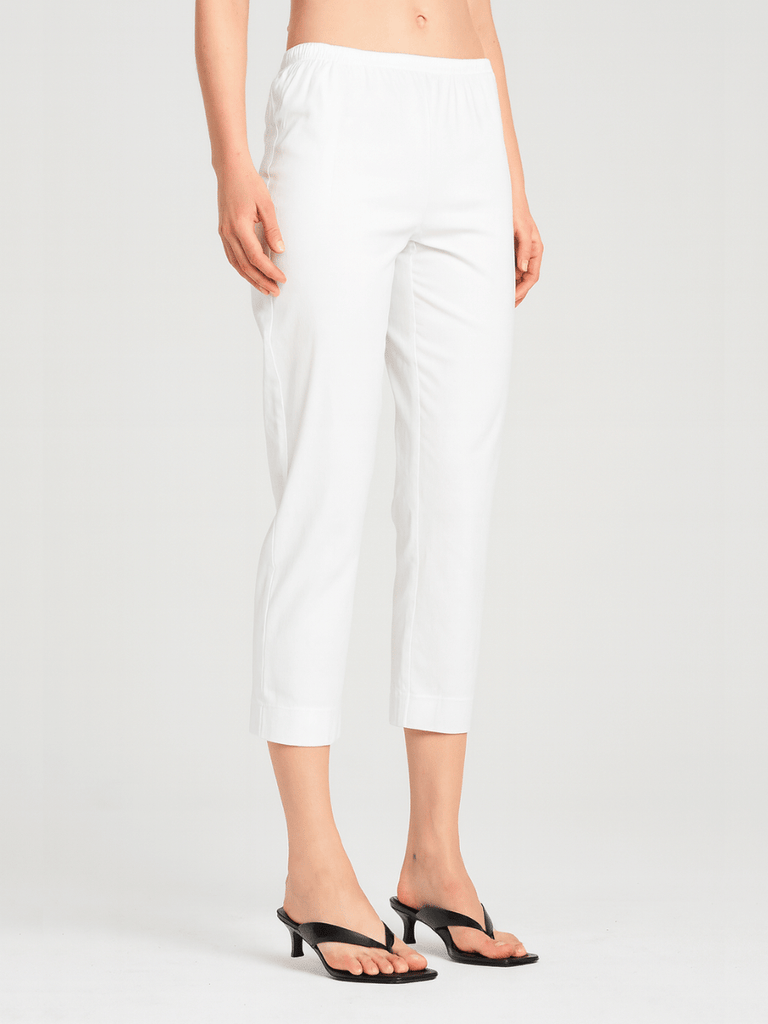Mela Purdie Cropped Pant in White 1348 Mela Purdie Stockist Online Australia Signature of Double Bay Tops Dresses Elegant Clothing