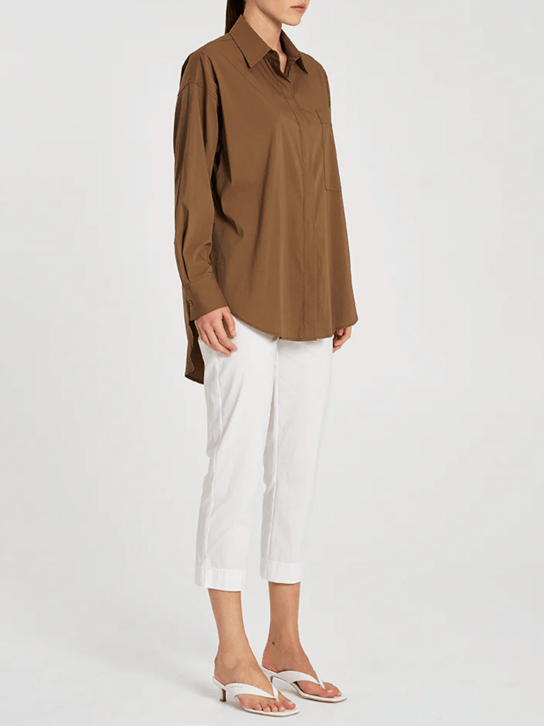 Mela Purdie Cropped Pant in White 1348 Mela Purdie Stockist Online Australia Signature of Double Bay Tops Dresses Elegant Clothing