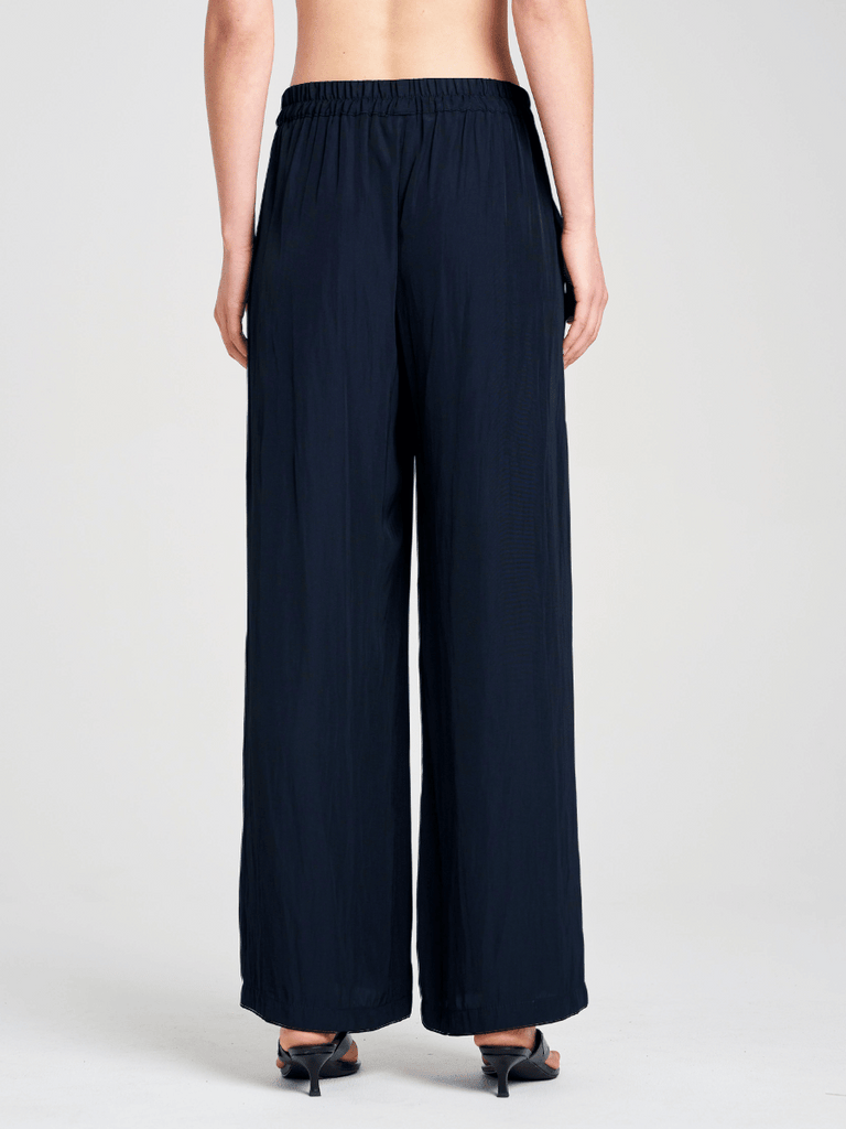 Mela Purdie Maxi Pace Pant in Navy 1940 Mela Purdie Stockist Online Australia Signature of Double Bay Tops Dresses Elegant Clothing