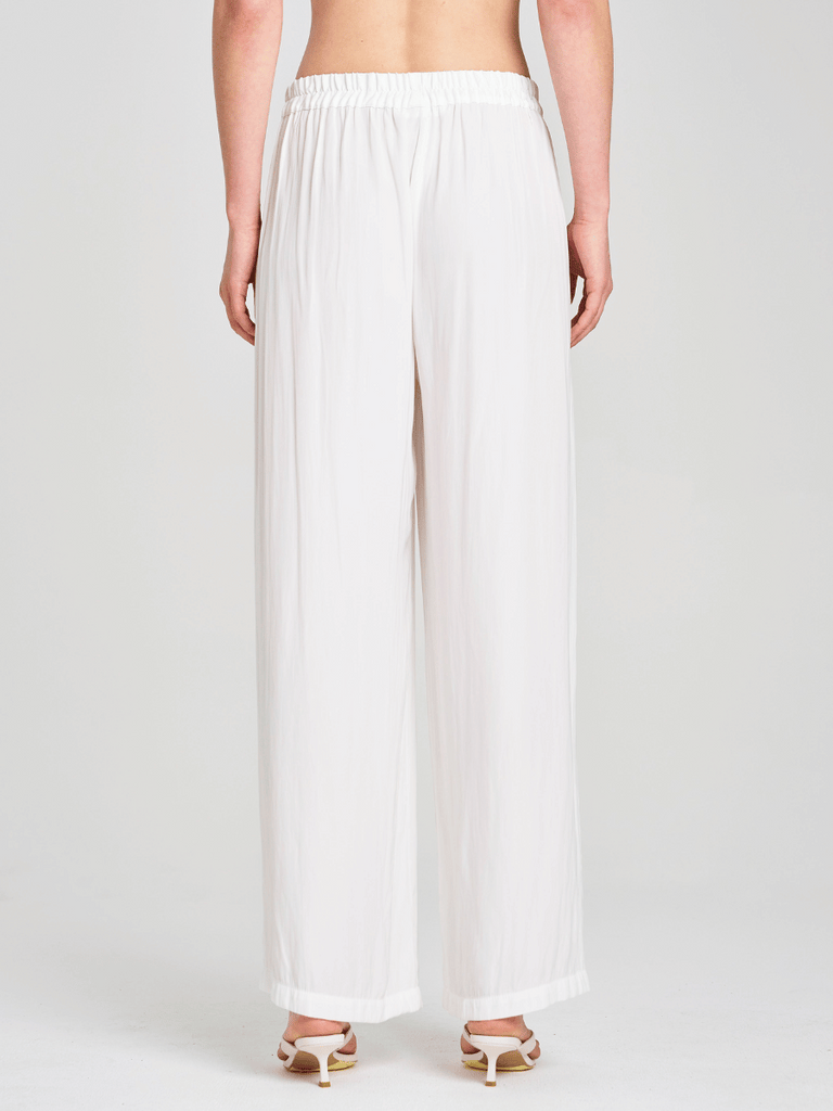 Mela Purdie Maxi Pace Pant in White 1940 Mela Purdie Stockist Online Australia Signature of Double Bay Tops Dresses Elegant Clothing